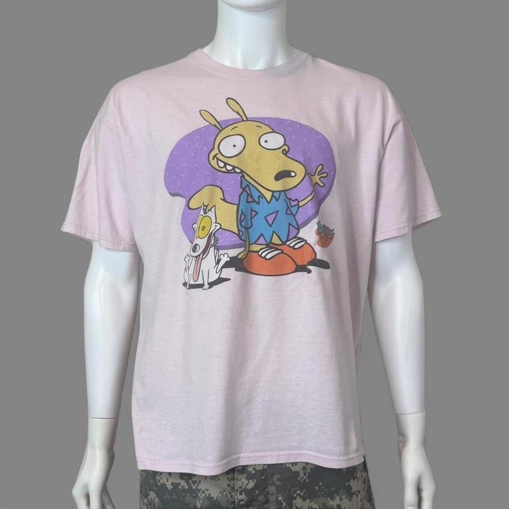 Rocko's Modern Life Pink Graphic T-Shirt XL Nickelodeon Rocko Spunky 2020